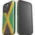 Jamaican Flag Dark Wood iPhone 16 Pro Impact Case